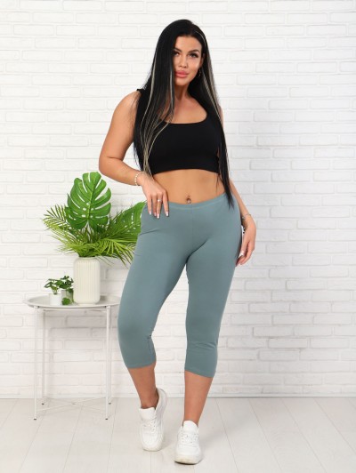 Бриджи, кулирка с лайкрой, олива (927-2)