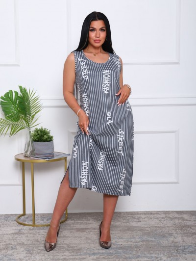 Сарафан, полоска черный (918-2) Сарафан, полоска черный (918-2)